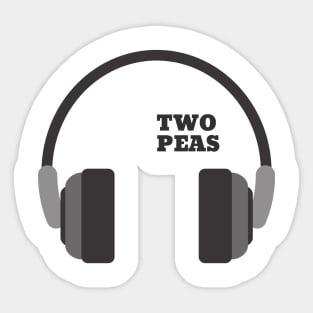 Two Peas Headphones Pocket Sticker